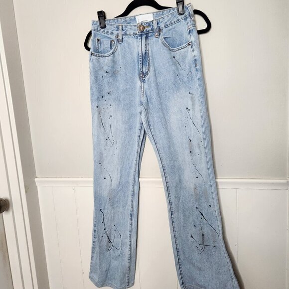 ONE TEASPOON FLEETWOOD ARTISTE CHARLIE SLIM HIGH WAIST FLARED JEANS - Picture 1 of 8